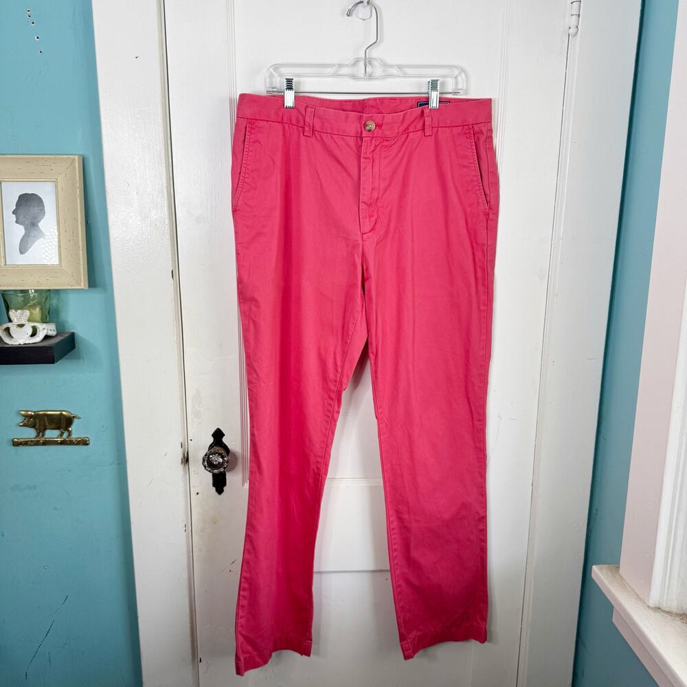 Vineyard Vines Men’s Coral Chino Pants Style 1P1236 Flat Front 36 x 32 Classic